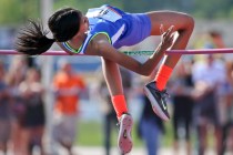 Bishop Gorman’s Vashti Cunningham, shown during the 2014 Division I state track and fi ...