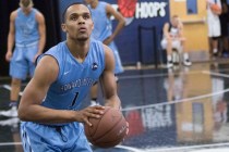 Team Howard Pulley shooting guard Gary Trent Jr. (1) goes for a shot against team UBC during ...