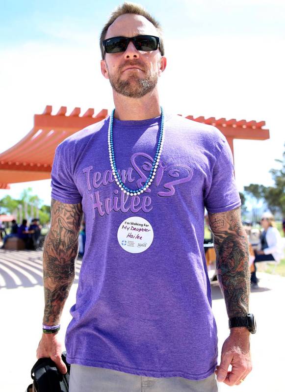 Jason Lamberth participates during the Out of the Darkness Suicide Prevention Walk at Craig Ran ...