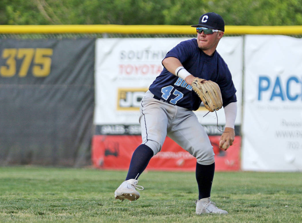 Centennial High School right fielder Austin Kryszczuk, who played on the Mountain Ridge team du ...