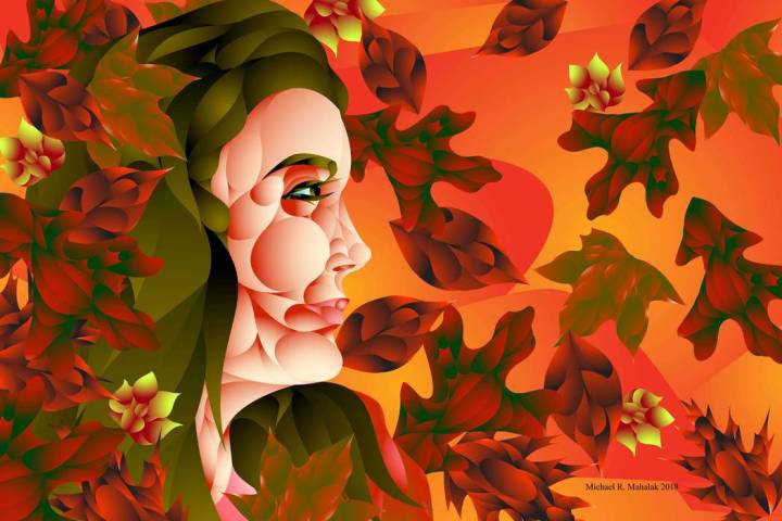 "Sandi Woman in Red" by Michael Mahalak