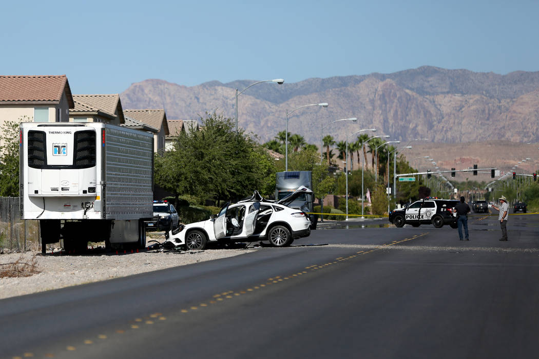 A 21-year-old Las Vegas resident has been charged with drunken driving after crashing her Merce ...
