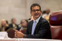 Proposed Secretary of State Pedro Pierluisi arrives to his confirmation hearing at the House of ...