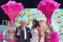 The Las Vegas downtown community celebrated the 80th birthday of former Mayor Oscar Goodman on ...