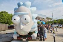 The "Rick and Morty" Rickmobile pop-up shop will be in Las Vegas on Aug. 8. (Adult Swim)