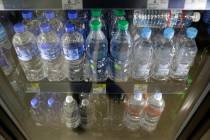 Plastic bottles of water are seen for sale at a store Friday, Aug. 2, 2019, in San Francisco. S ...