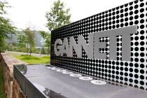 FILE - In this July 14, 2010 file photo, he sign for Gannett headquarters is displayed in McLea ...