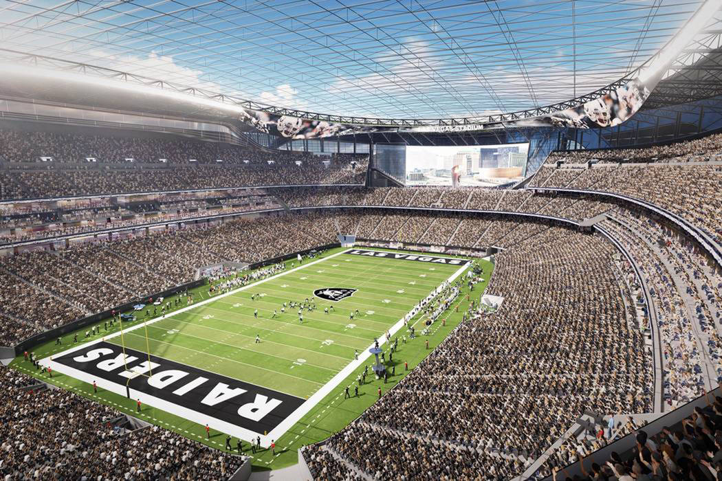 A rendering of the Las Vegas Raiders stadium project. (MANICA Architecture)