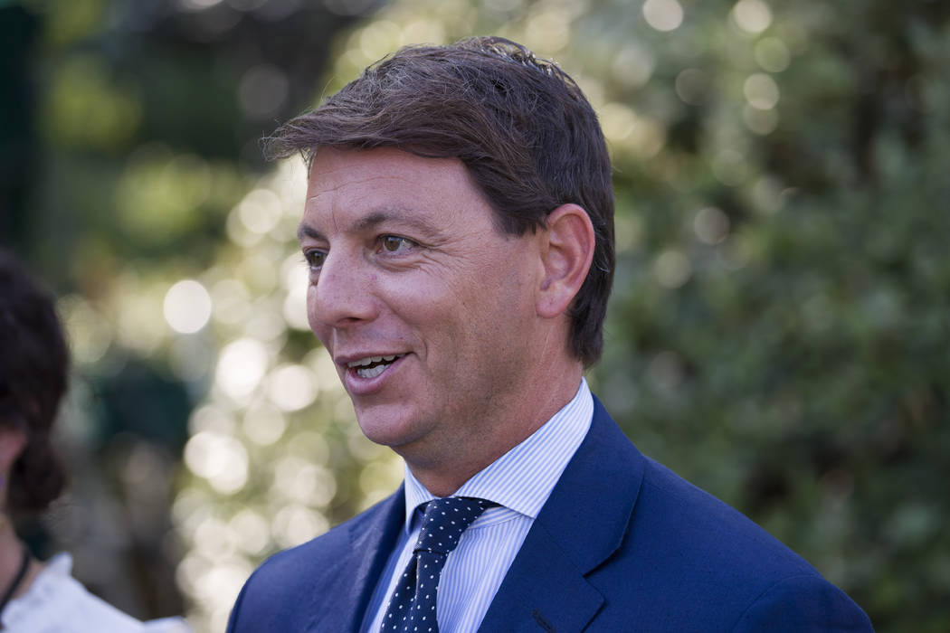 Deputy White House press secretary Hogan Gidley walks back to the