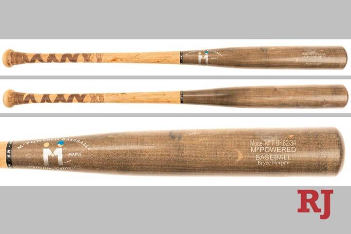 A bat used by Bryce Harper during his career at Las Vegas High School is up for auction. (Rober ...