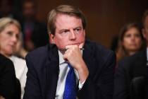 FILE - In this Sept. 27, 2018, file photo, then-White House counsel Don McGahn listens as Supre ...