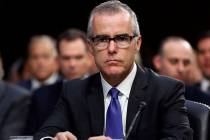 Acting FBI Director Andrew McCabe appears before a Senate Intelligence Committee hearing about ...