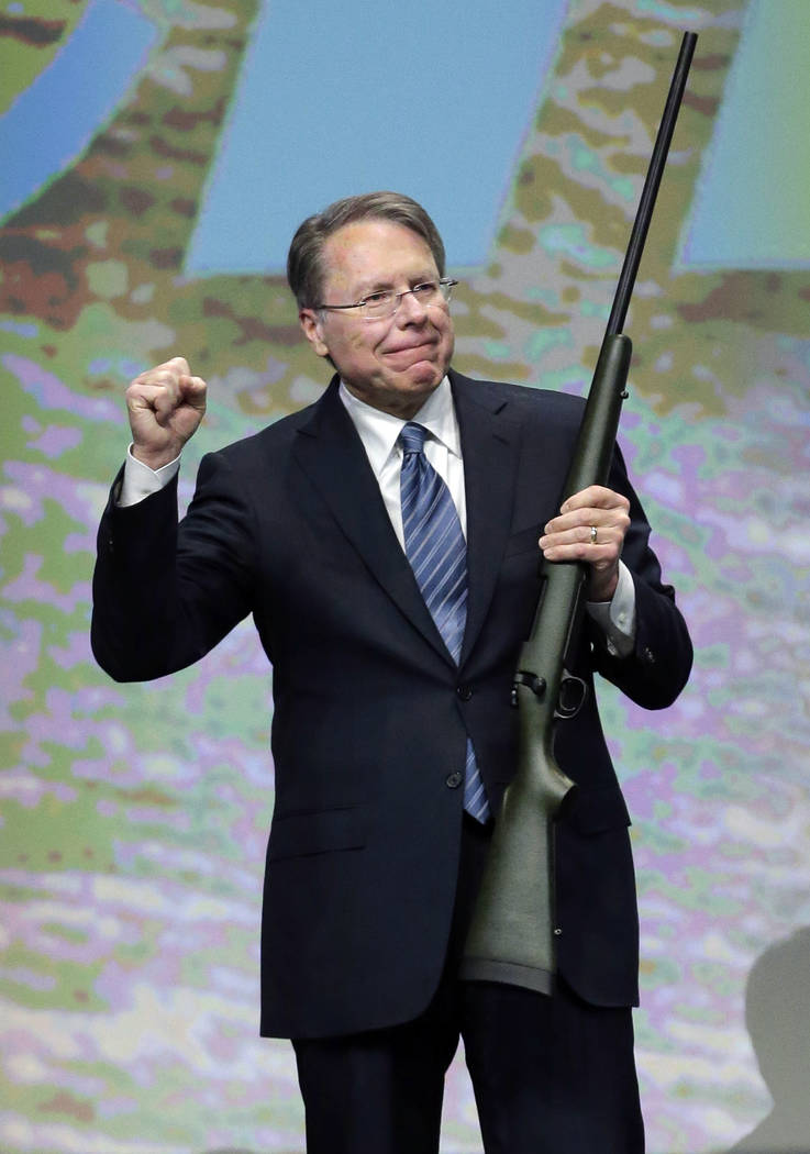 FILE - In this Feb. 23, 2013, file photo, Wayne LaPierre, executive vice president of the Natio ...