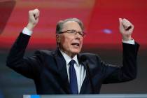 In an April 27, 2019 file photo, National Rifle Association Executive Vice President Wayne LaPi ...