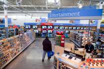 In a Dec. 15, 2010, file photo, a view of the entertainment section of a Walmart store is seen ...