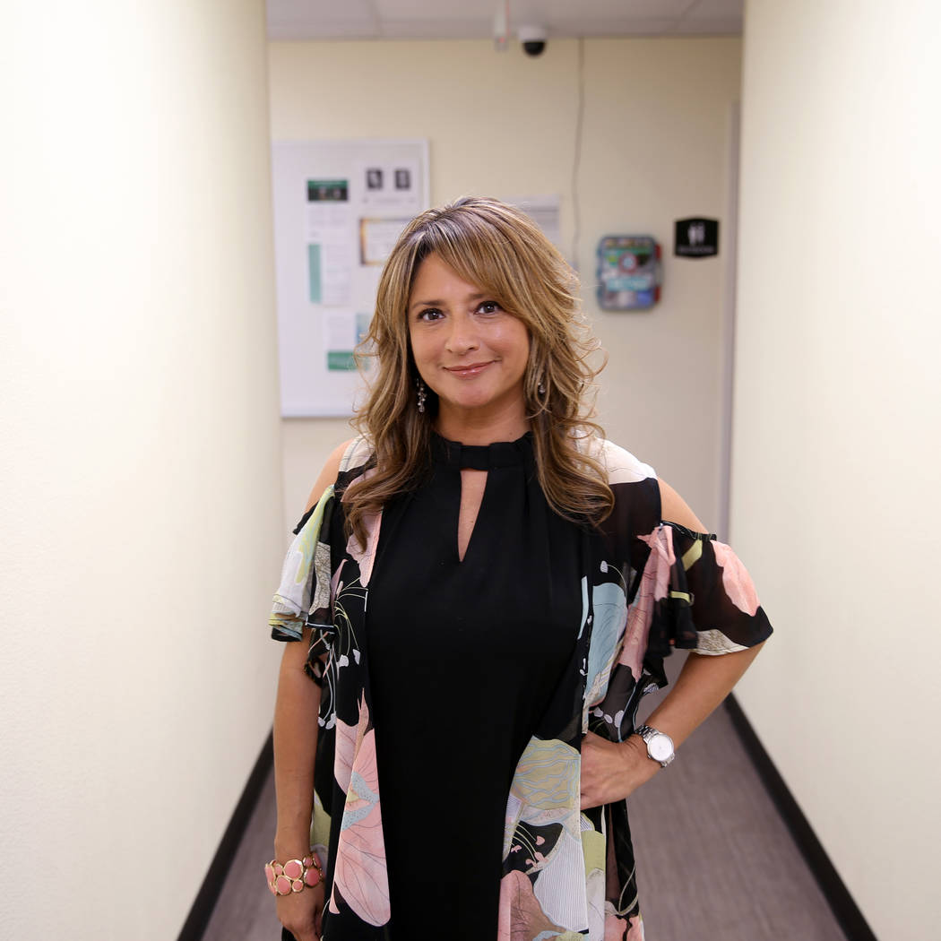 Executive Director Linda Perez at The Shade Tree shelter in Las Vegas Wednesday, July 17, 2019. ...