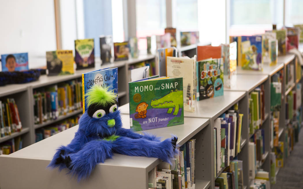 Items at the library after a ribbon-cutting ceremony for Earl Jenkins Elementary School in east ...