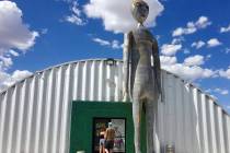 Visitors enter the Alien Research Center along the Extraterrestrial Highway in Hiko. (Christoph ...
