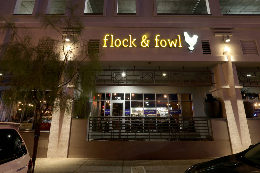Flock & Fowl DTLV located inside The Ogden at Ogden Avenue and Las Vegas Boulevard in downtown ...