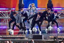 FiLE - In this May 15, 2019, file photo, South Korean boy band BTS perform on ABC's "Good ...