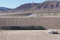 Landfill cell in Area 5 at the Nevada National Security Site, 65 miles northwest of Las Vegas. ...