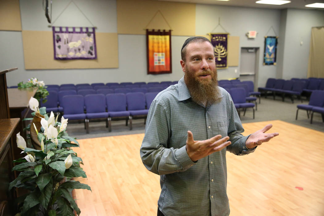 Rabbi Jered Hundley gives a tour of the Lev HaShem Messianic Synagogue in Las Vegas, Tuesday, ...