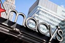 This Tuesday, May 2, 2017, photo shows Macy's corporate signage at its flagship store in New Yo ...