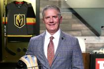 Vegas Golden Knights President Kerry Bubolz in the Las Vegas Review-Journal studio Tuesday, Aug ...