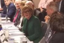 Rep. Susie Lee, D-Nev., addresses the Travel Talks Roundtable Wednesday, Aug. 14, 2019, at Dela ...