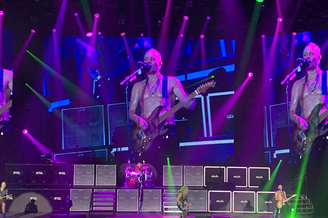 Phil Collen is shown as Def Leppard opens its 12-show residency run at Zappos Theater at Planet ...