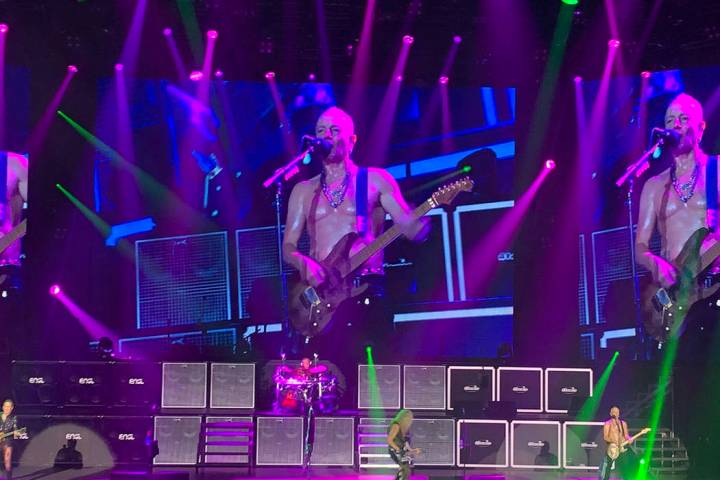 Phil Collen is shown as Def Leppard opens its 12-show residency run at Zappos Theater at Planet ...