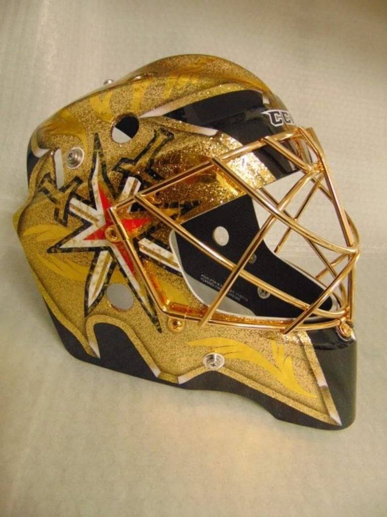 Marc-Andre Fleury unveils Golden Knights mask