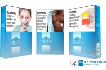 This undated image provided by the U.S. Food and Drug Administration shows proposed graphic war ...