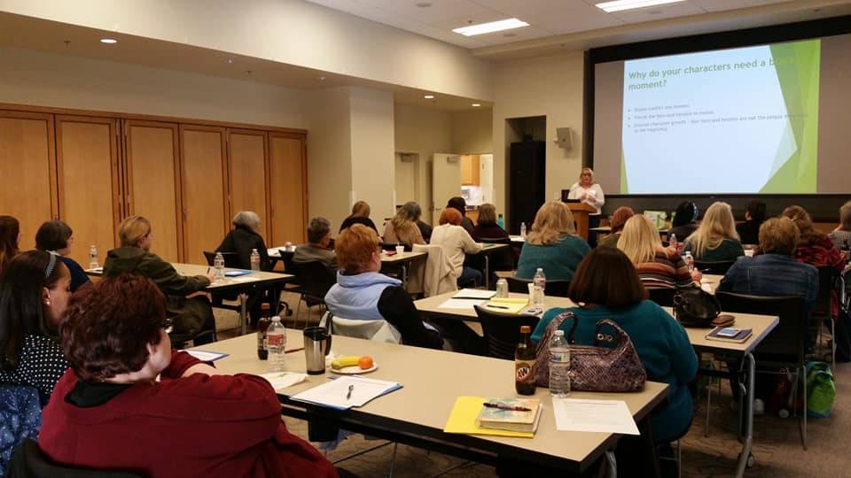 Members of the Las Vegas Romance Writers chapter gather for a monthly meeting. (Elizabeth Spaur)