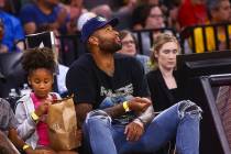 Los Angeles Lakers' DeMarcus Cousins watches the action during the second half of a WNBA basket ...