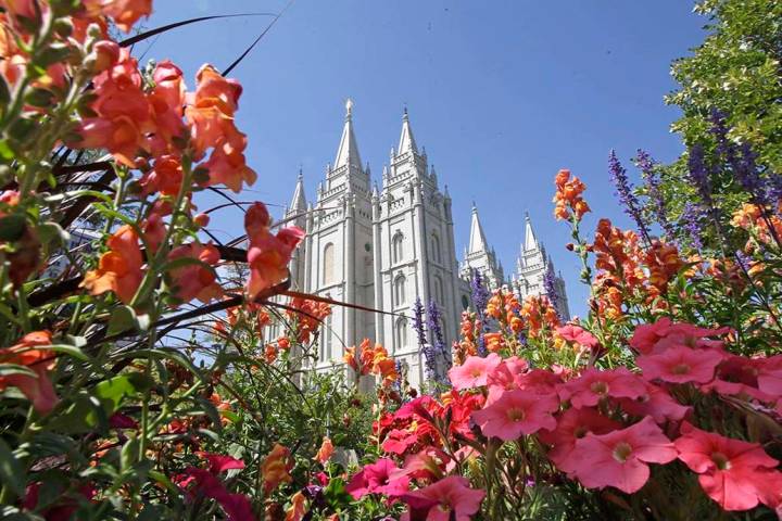 The Salt Lake Temple at Temple Square in Salt Lake City. The Church of Jesus Christ of Latter-d ...