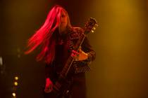 Liz Buckingham, Electric Wizard, performs at the Mandalay Bay Events Center during the Psycho L ...