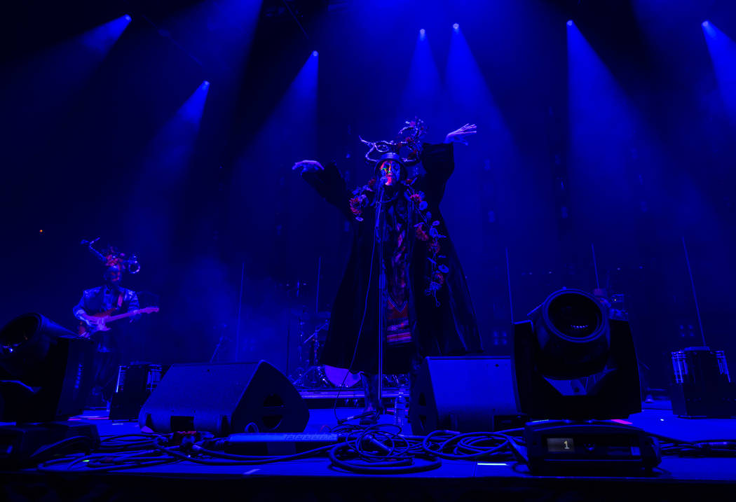 Arthur Brown of The Crazy World of Arthur Brown performs at the Mandalay Bay Events Center duri ...