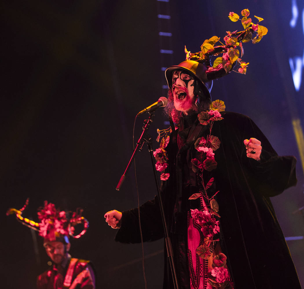 Arthur Brown of The Crazy World of Arthur Brown performs at the Mandalay Bay Events Center duri ...