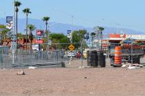 Boulder City's complete streets project started Monday, and its staging area is at the corner o ...
