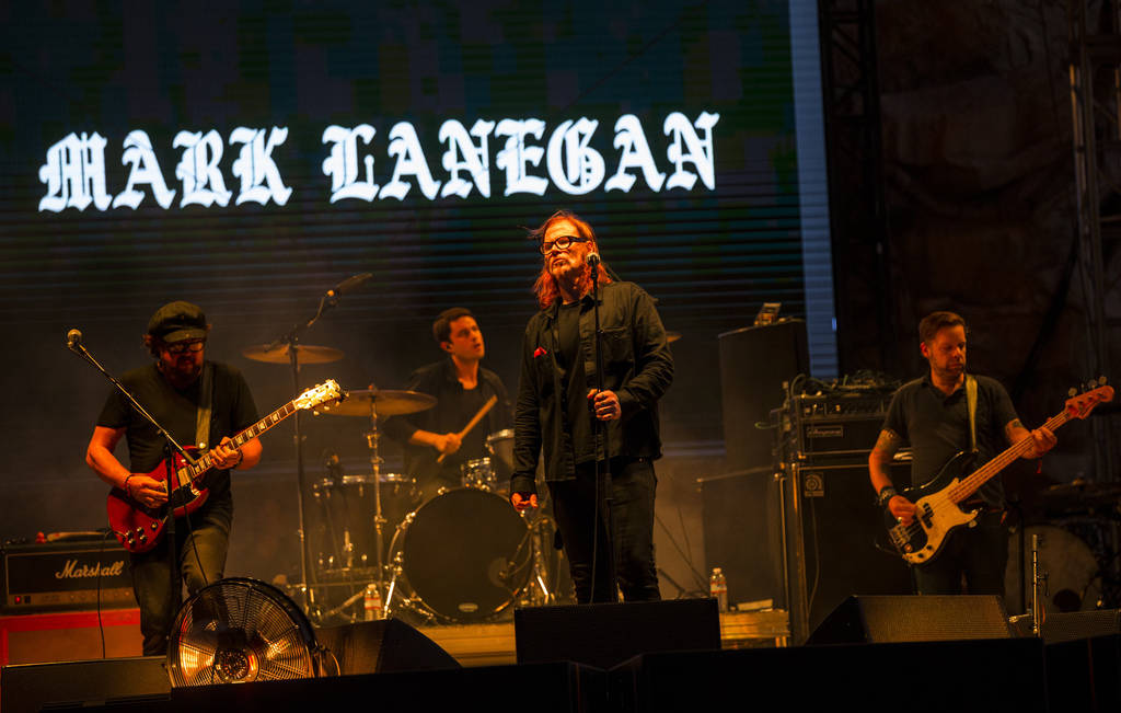Mark Lanegan performs at the beach stage during the Psycho Las Vegas music festival at Mandalay ...