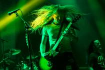 Bill Steer, of Carcass, performs at the Mandalay Bay Events Center during the Psycho Las Vegas ...