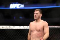 Stipe Miocic is shown in a photo from Saturday, May 13, 2017, in Dallas. (AP Photo/Gregory Payan)