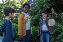 This image released by Universal Pictures shows Jacob Tremblay, from left, as Max, Keith L. Wil ...