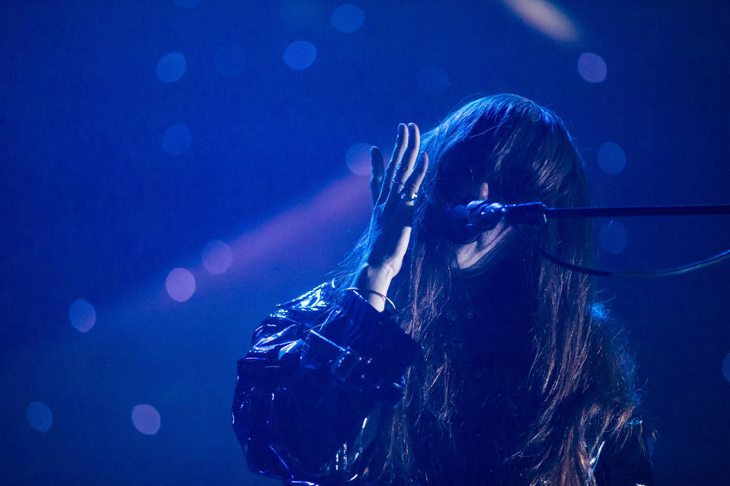 Victoria Legrand, of Beach House, performs at the Mandalay Bay Events Center during the Psycho ...