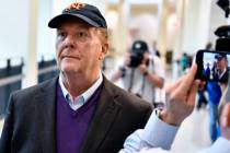 Chef Mario Batali arrives for arraignment, Friday, May 24, 2019, at municipal court in Boston, ...