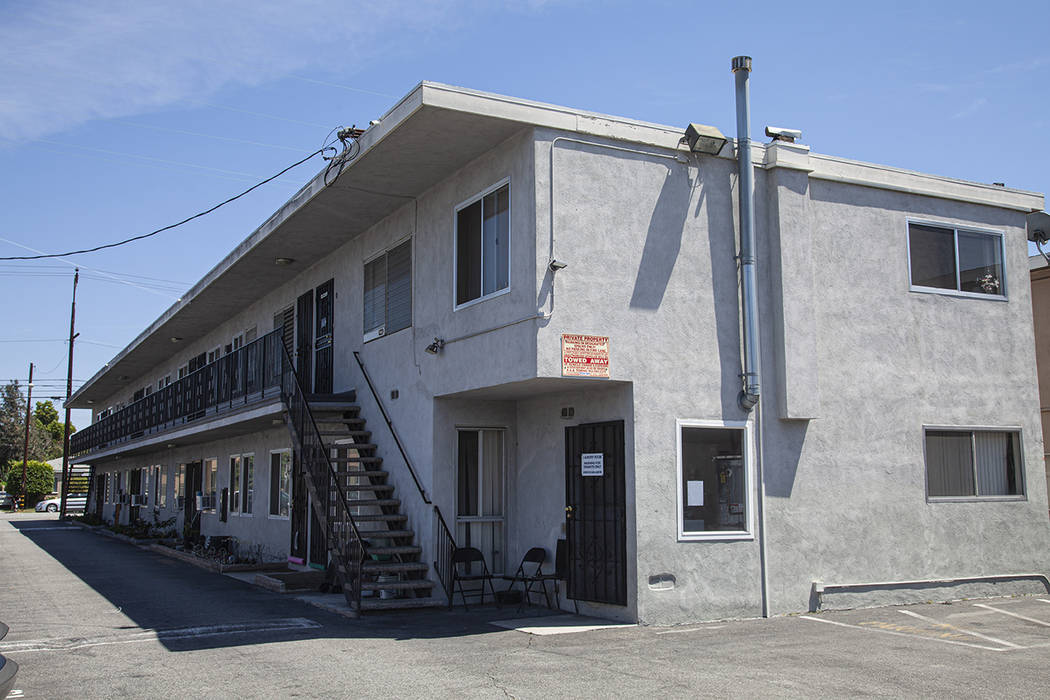 The apartment complex in Bellflower, Ca., a suburb of Los Angeles, where Roger Hillygus went wi ...