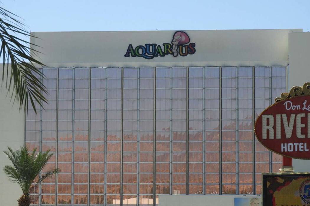 An armed robbery suspect is dead after an officer-involved shooting at the Aquarius Casino in L ...