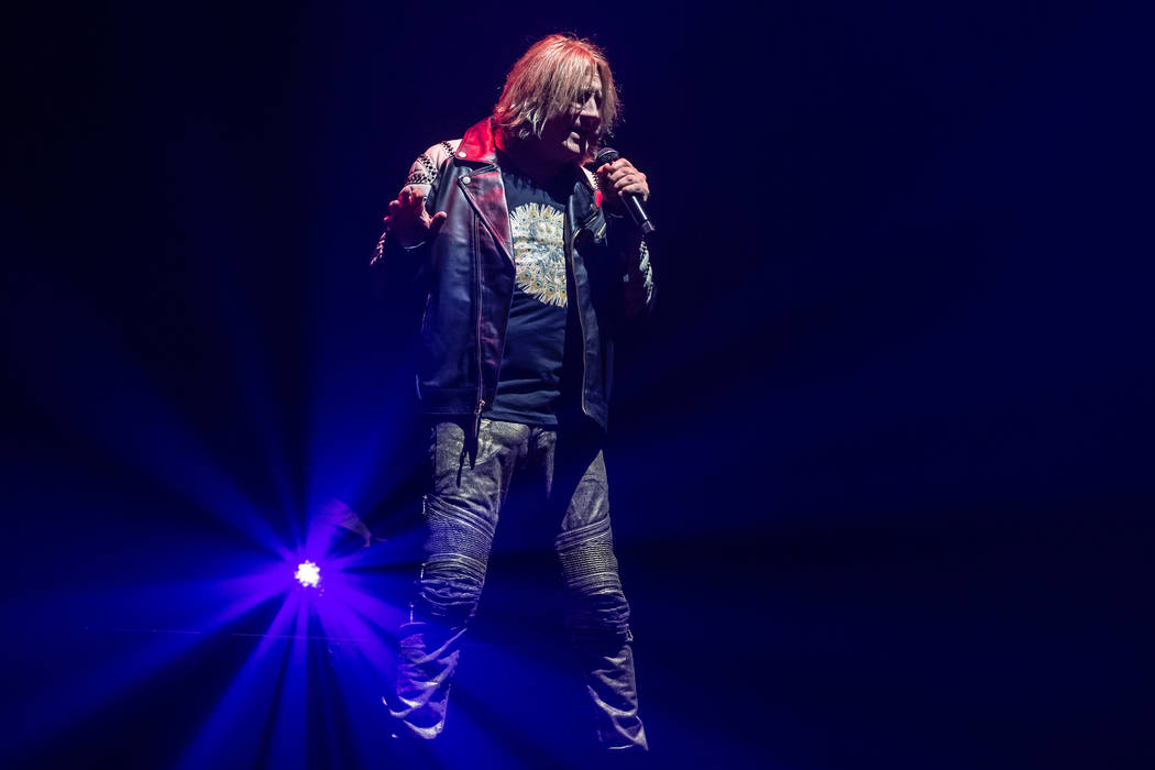 Joe Elliott is shown as Def Leppard opens its 12-show residency run at Zappos Theater at Planet ...