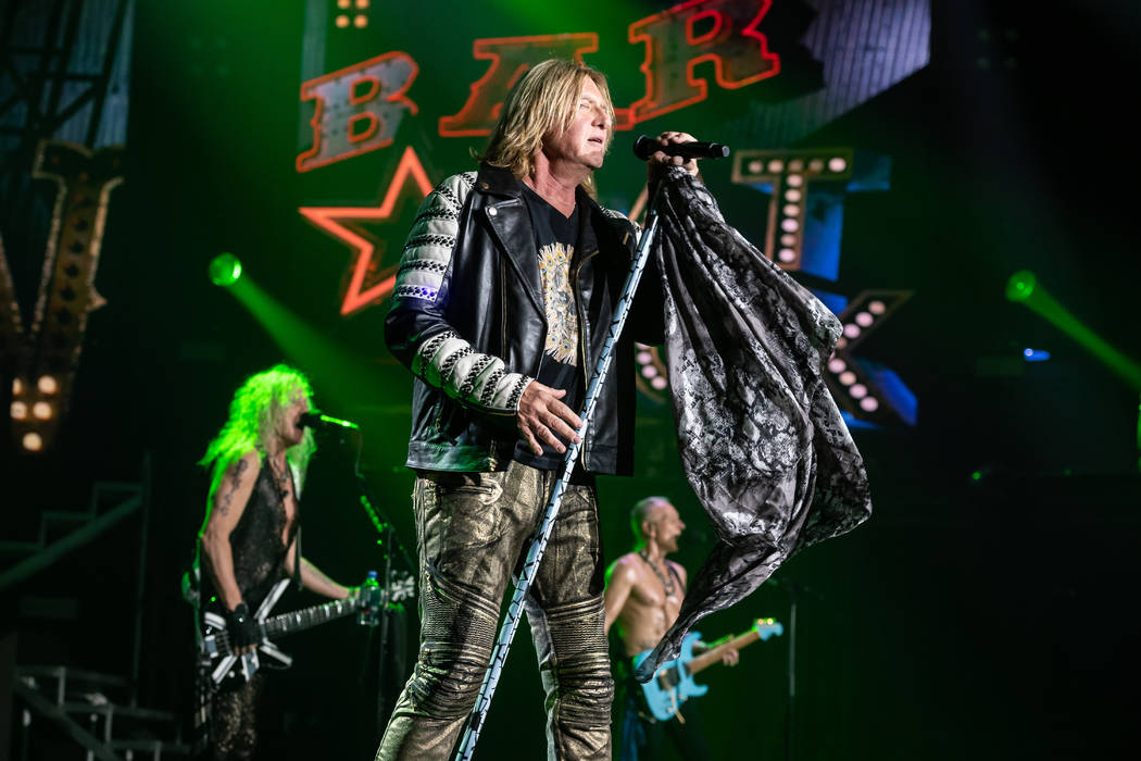Joe Elliott is shown as Def Leppard opens its 12-show residency run at Zappos Theater at Planet ...